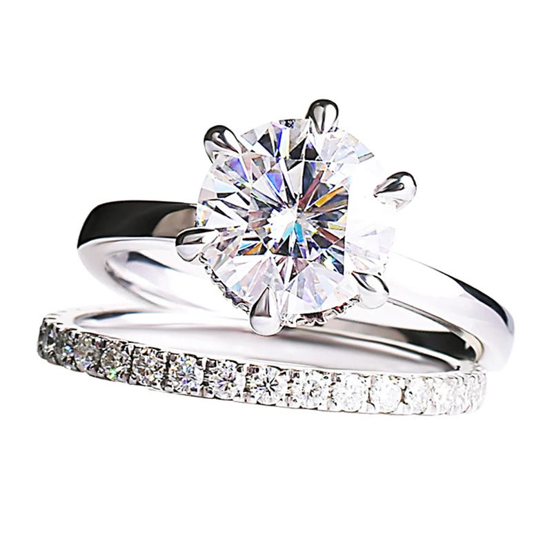 Женское кольцо из серебра 925 пробы, с двойной оправой и крупными бриллиантами
Женское кольцо из серебра 925 пробы, с двойной оправой и крупными бриллиантами