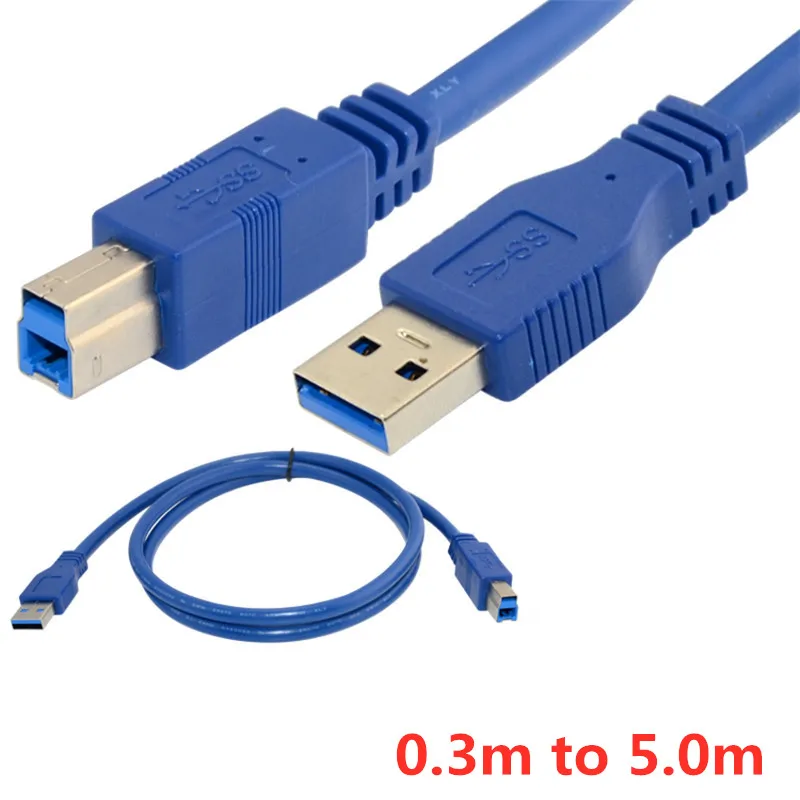 

USB 3.0 type A Male AM to USB 3.0 Type B Male BM USB3.0 extension Cable 0.3m 0.6m 1m 1.5m 1.8m 3m 5m 1ft 2ft 3ft 5ft 6ft 10ft