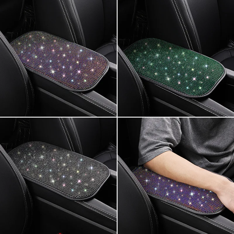 Car Armrest Cover Crystal Diamond Bling Shining Auto Center Console Protective Cushion Pad With Two Elastic Straps
Car Armrest Cover Crystal Diamond Bling Shining Auto Center Console Protective Cushion Pad With Two Elastic Straps