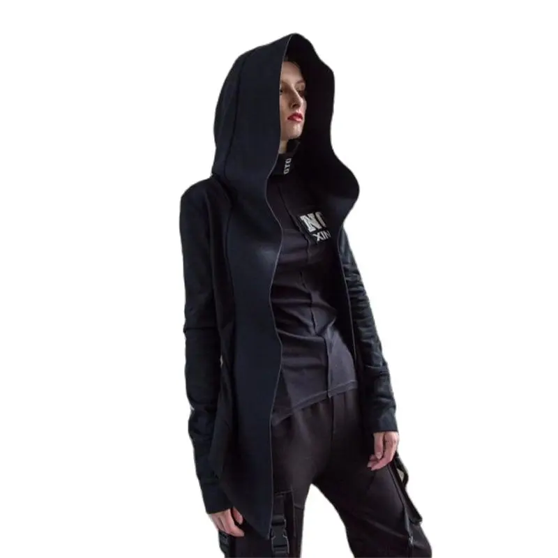Goth Hip Hop Punk Clock Black Hoodie Womens Irregular Vintage Harajuku Cardigan Personality Witch Cape Outerwear
Goth Hip Hop Punk Clock Black Hoodie Womens Irregular Vintage Harajuku Cardigan Personality Witch Cape Outerwear