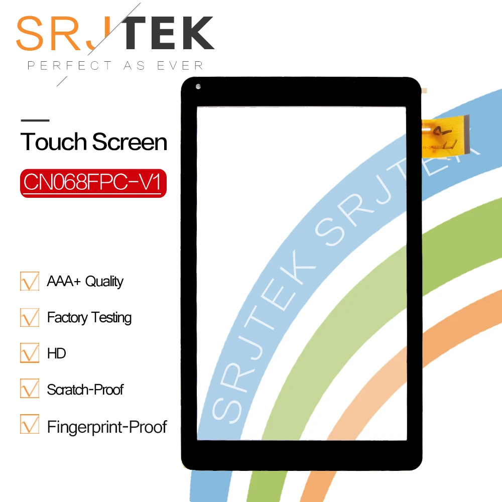 SRJTEK New 10.1 inch Tablet PC Screen For CN068FPC-V1 SR Touch Screen Digitizer Replacement Panel Parts
SRJTEK New 10.1 inch Tablet PC Screen For CN068FPC-V1 SR Touch Screen Digitizer Replacement Panel Parts