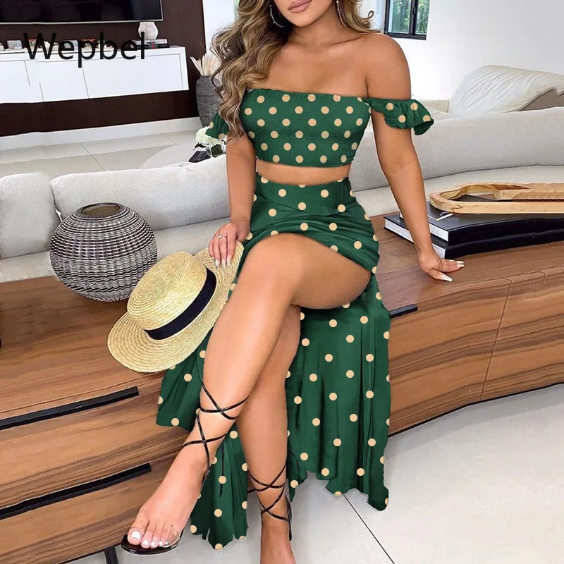 Wepbel Summer Dress Sets Women Slim-Fit Bohemian Printed Tops High Waist Skirts Mid-Length Retro Tube Crop Top Suit 2pcs Outfits
Wepbel Summer Dress Sets Women Slim-Fit Bohemian Printed Tops High Waist Skirts Mid-Length Retro Tube Crop Top Suit 2pcs Outfits