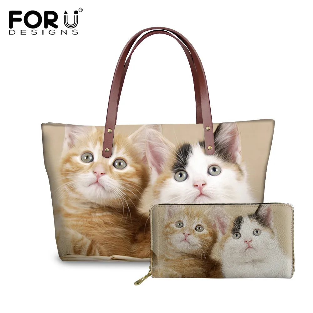 FORUDESIGNS Women Cute Kitten Cats Pattern Handbags Set Large Capacity Shoulder Bags and Purse Female Teen Girls Storage Bags
FORUDESIGNS Women Cute Kitten Cats Pattern Handbags Set Large Capacity Shoulder Bags and Purse Female Teen Girls Storage Bags