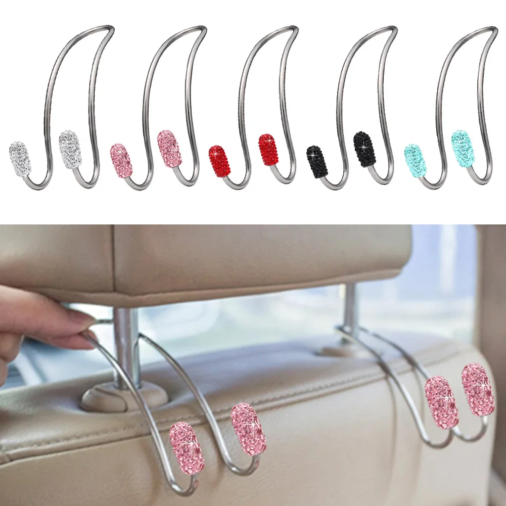 New 2Pcs Car Headrest Hook Seatback Storage Hanger Bling Hook Rearseat Hanger Seat Back Organizer Interior Decor Car Accessories
New 2Pcs Car Headrest Hook Seatback Storage Hanger Bling Hook Rearseat Hanger Seat Back Organizer Interior Decor Car Accessories