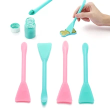5Pcs Multifunction Stirring Brush Soft Silicone Brush Powder Spoon Epoxy Resin Tools for DIY Resin Mold Easy To Clean Glue