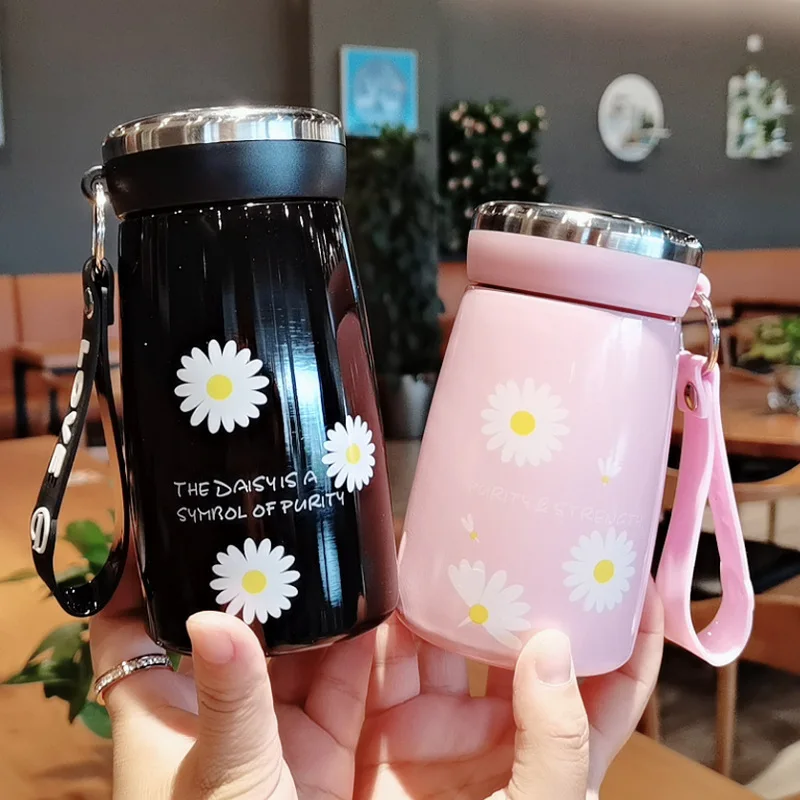 320ML Cute Water Bottle Daisy 316 Stainless Steel Vacuum Flask Bottle Thermos Vacuum Coffee Mug Kawaii Ladies Travel Water Cup
320ML Cute Water Bottle Daisy 316 Stainless Steel Vacuum Flask Bottle Thermos Vacuum Coffee Mug Kawaii Ladies Travel Water Cup