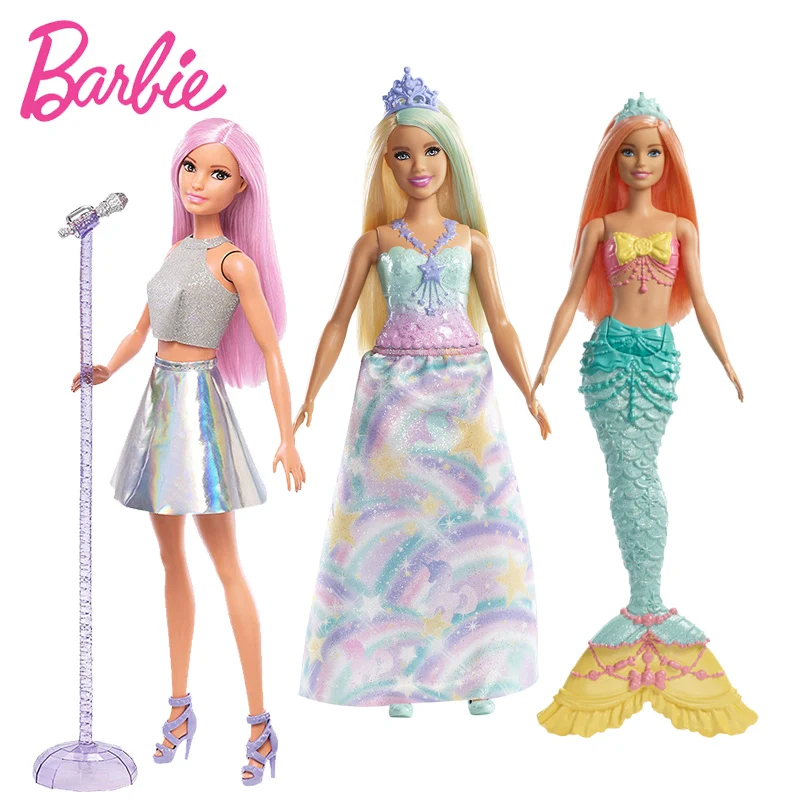 Original Barbie Baby Dolls Mermaid Princess Rock Stars Fashion Birthday Present Girl Bonecas Kids Toys for children Girls
Original Barbie Baby Dolls Mermaid Princess Rock Stars Fashion Birthday Present Girl Bonecas Kids Toys for children Girls