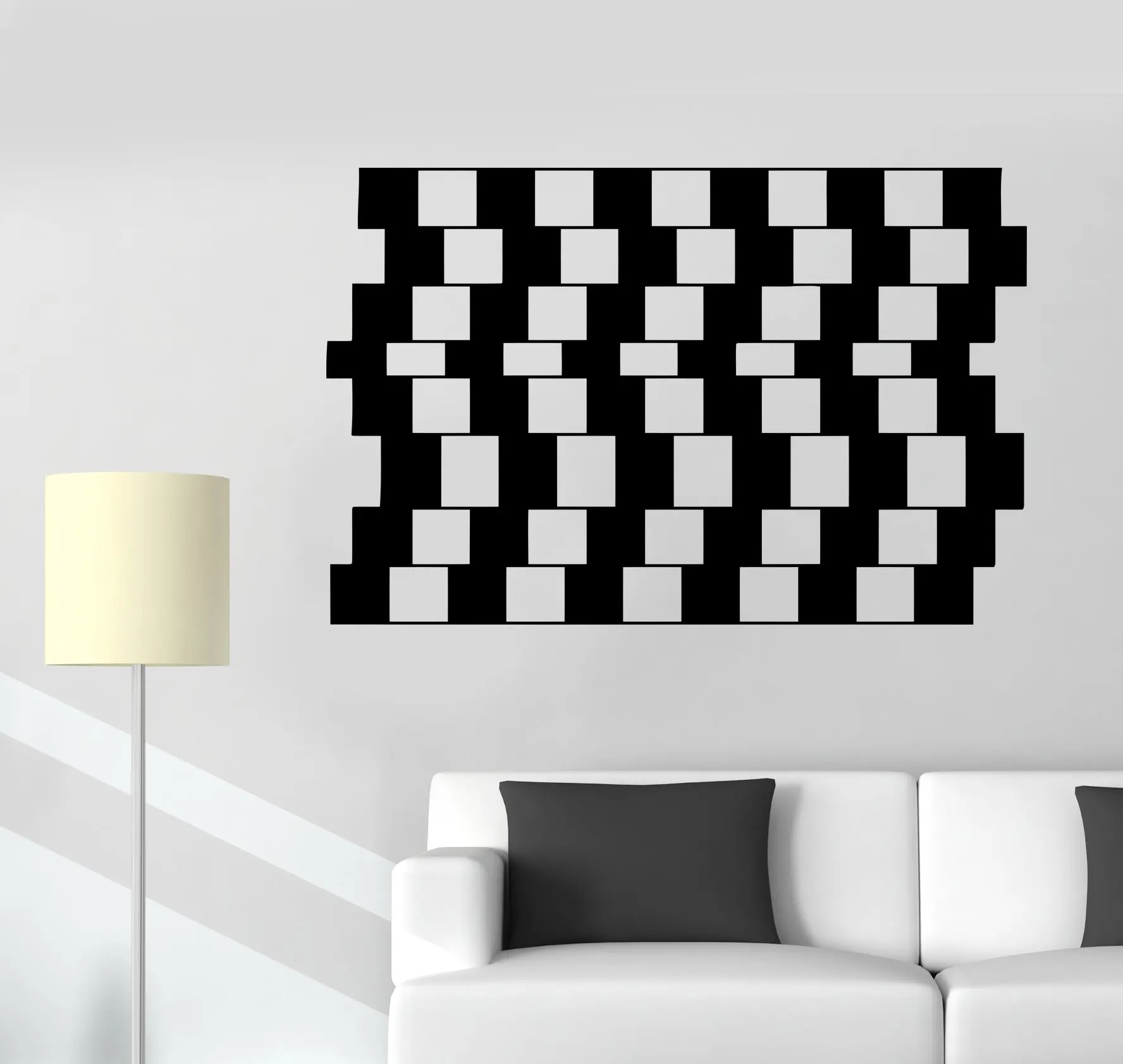 Optical Illusion Abstract Wall Sticker Geometric Shape Square Vinyl Straight Line Illusion Wall Sticker Home Fashion Decoration
Optical Illusion Abstract Wall Sticker Geometric Shape Square Vinyl Straight Line Illusion Wall Sticker Home Fashion Decoration