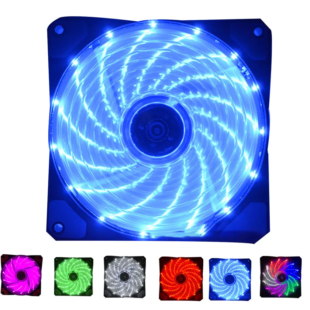 Cpu Heatsink Cooler120mm LED Ultra Silent Computer PC Case Fan 15 LEDs 12V Master Cooling Fan
Cpu Heatsink Cooler120mm LED Ultra Silent Computer PC Case Fan 15 LEDs 12V Master Cooling Fan