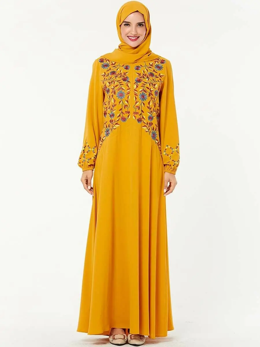 Dubai Women Muslim Long Robe Jilbab Vintage Kaftan Embroidery Lady Islamic Gown Long Sleeve Autumn Arab Dress 2019 Fashion Gown
Dubai Women Muslim Long Robe Jilbab Vintage Kaftan Embroidery Lady Islamic Gown Long Sleeve Autumn Arab Dress 2019 Fashion Gown