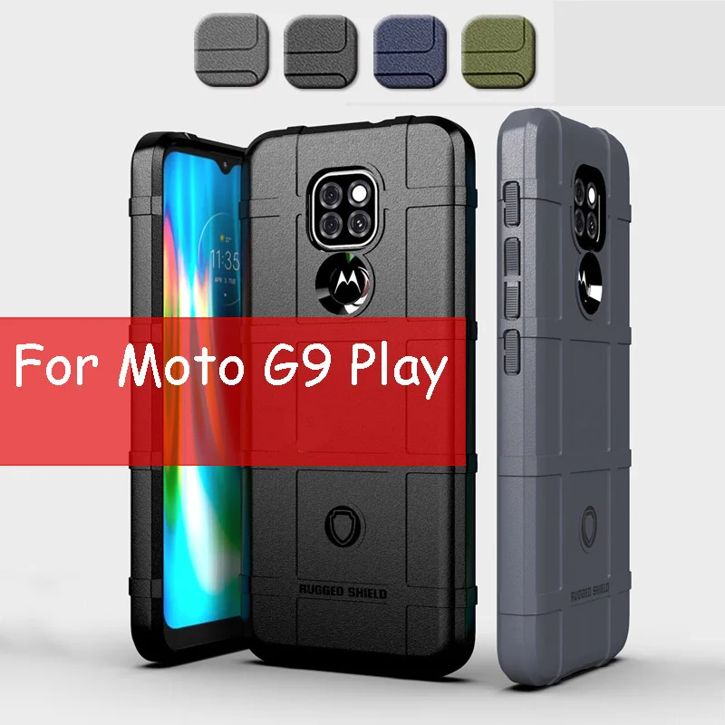 

Military Rugged Shield Silicone Case For Motorola Moto G9 Play Plus Shockproof Back Cover For Moto G8 Power Lite G 5G Plus Fast