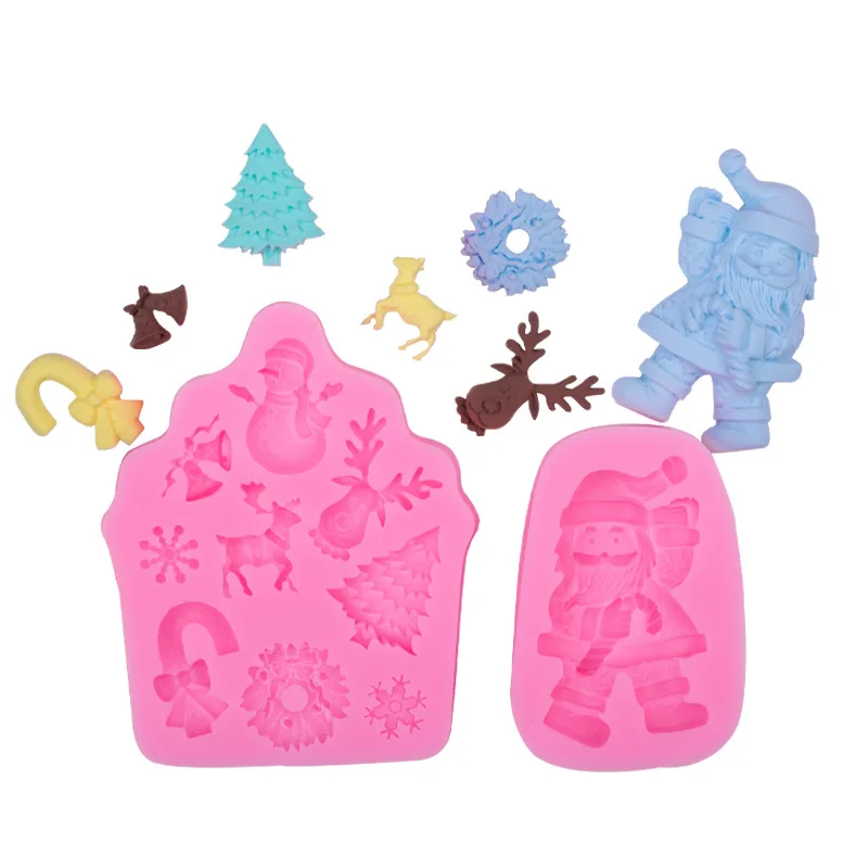 

Christmas Suit Silicone Mold For Fondant Chocolate Epoxy Sugarcraft Mould Pastry Cupcake Decorating Kitchen Accessories Tool