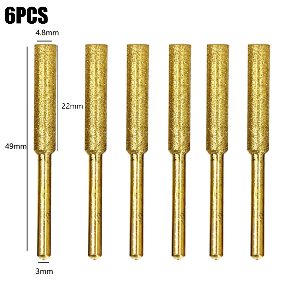 6Pcs Diamond Coated Cylindrical Burr 4-5.5mm Chainsaw Sharpener Stone File Chain Saw Sharpening Carving Grinding Tools
6Pcs Diamond Coated Cylindrical Burr 4-5.5mm Chainsaw Sharpener Stone File Chain Saw Sharpening Carving Grinding Tools
