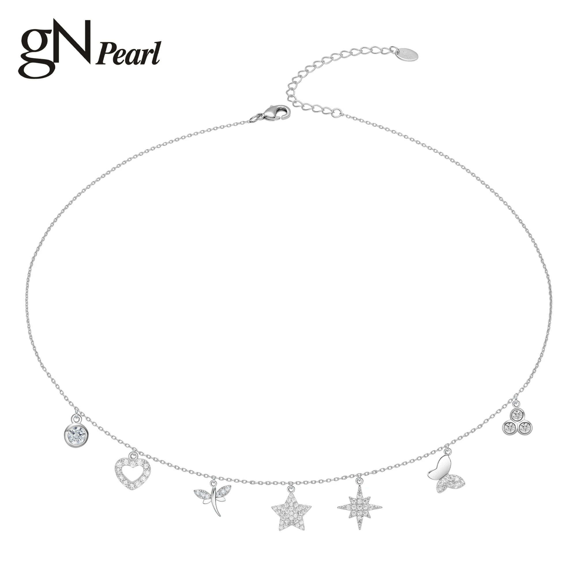 Женское колье из серебра 925 пробы, с жемчугом 
Женское колье из серебра 925 пробы, с жемчугом