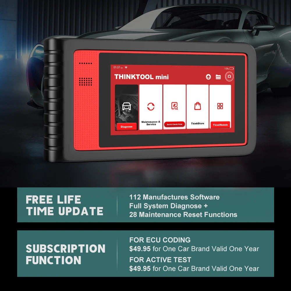 Thinkcar Thinktool Mini Diagnostic Scanner Auto Tools ECU Coding Active Test Multilingual EOBD OBD 2 Professional Diagnosis Scan
Thinkcar Thinktool Mini Diagnostic Scanner Auto Tools ECU Coding Active Test Multilingual EOBD OBD 2 Professional Diagnosis Scan