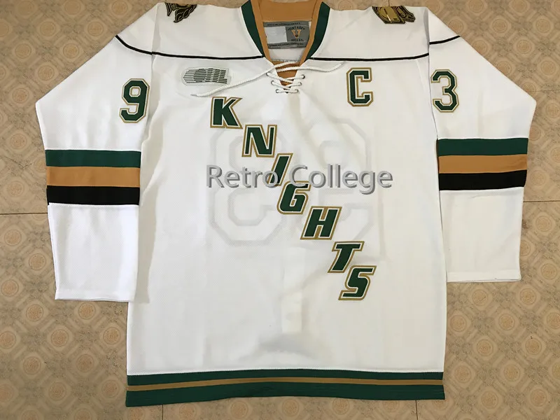 

London Knights #93 Mitch Marner green White Black Hockey Jersey Embroidery Stitched Customize any number and name Jerseys