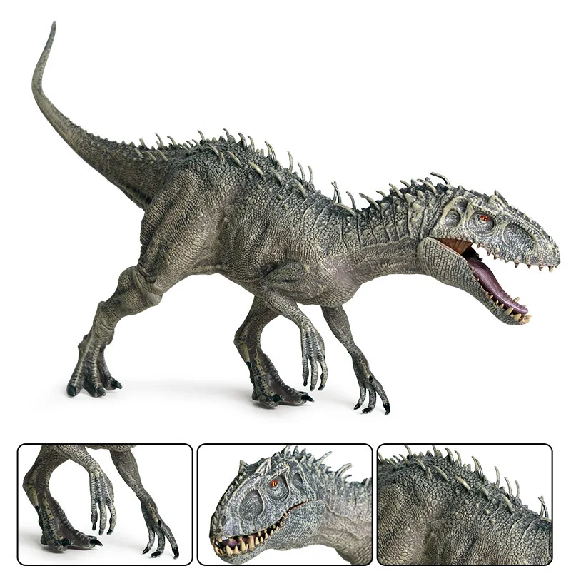 Big Size 34x8x18cm Jurassic Indominus Rex Action Figures Open Mouth Savage Tyrannosaurus Dinosaur World Animals Model Kids Toy | Игрушки и