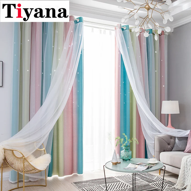 Hollow Out Star Sheer Rainbow Color Window Curtains For Girl Living Room Bedroom Blackout Window Drapes Curtains Home Decor D
Hollow Out Star Sheer Rainbow Color Window Curtains For Girl Living Room Bedroom Blackout Window Drapes Curtains Home Decor D