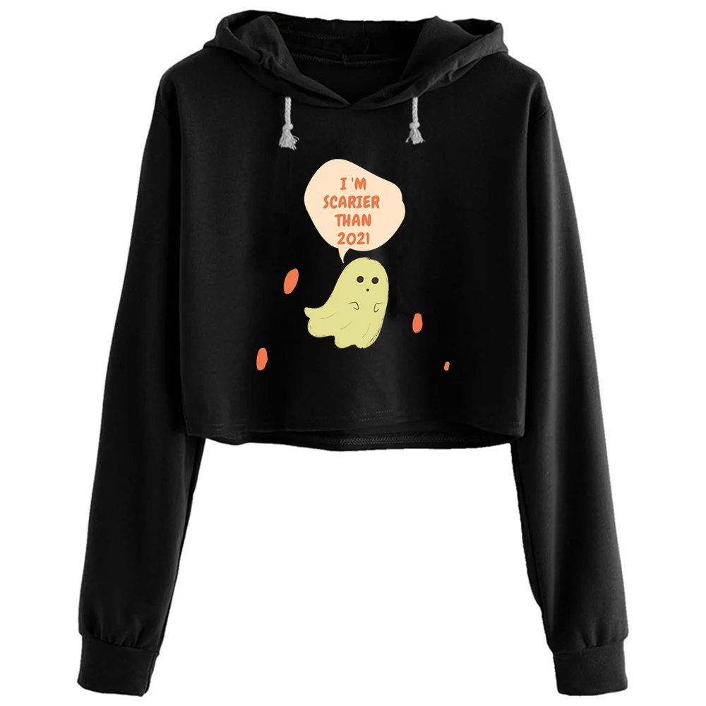 Im Scarier Than 2021 With A Cute Ghost Crop Hoodies Women Goth Grunge Harajuku Anime Pullover For Girls
Im Scarier Than 2021 With A Cute Ghost Crop Hoodies Women Goth Grunge Harajuku Anime Pullover For Girls