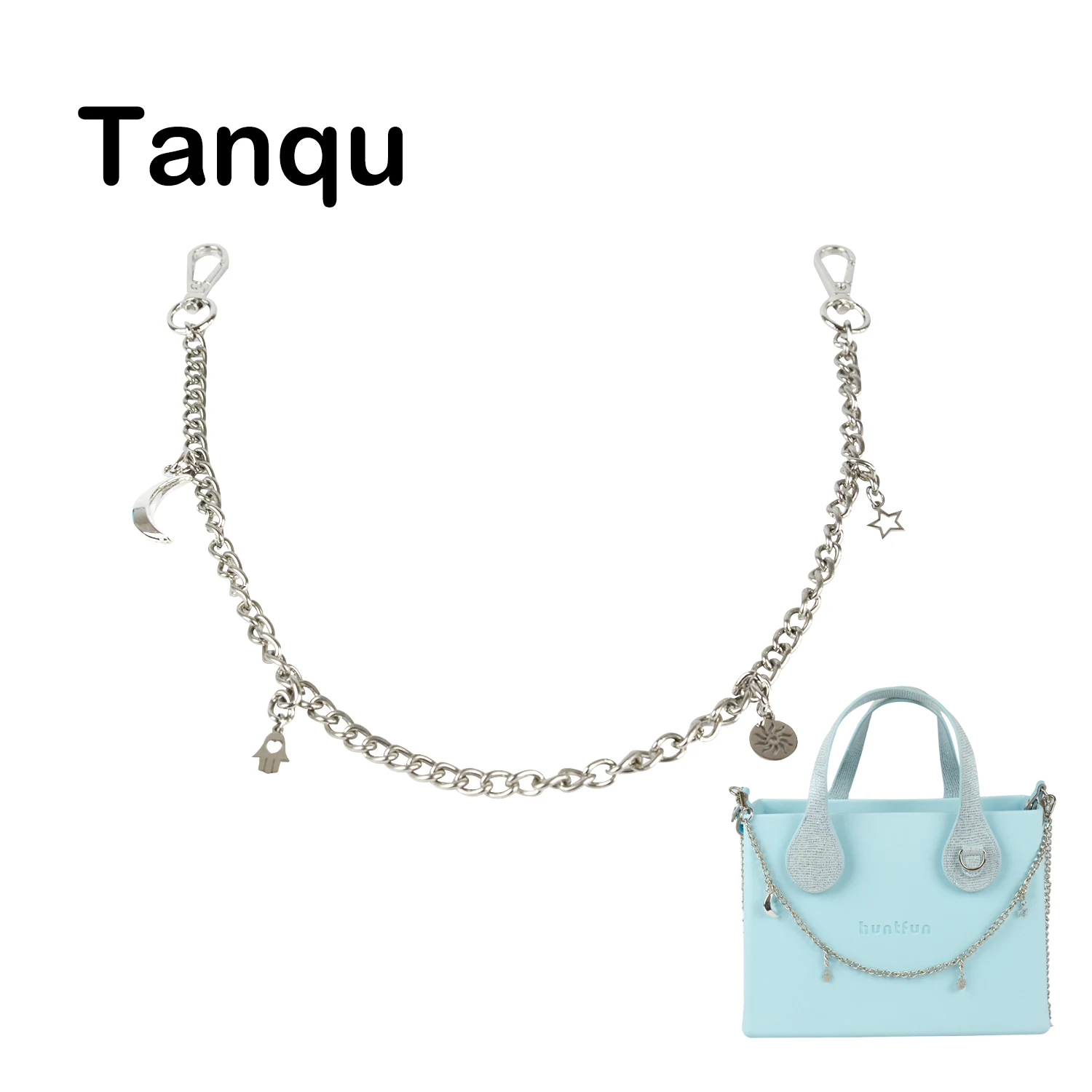 Фото Металлическая цепочка Tanqu для O Pocket Classic Mini Bag серебристые цепочки EVA Huntfun Obag