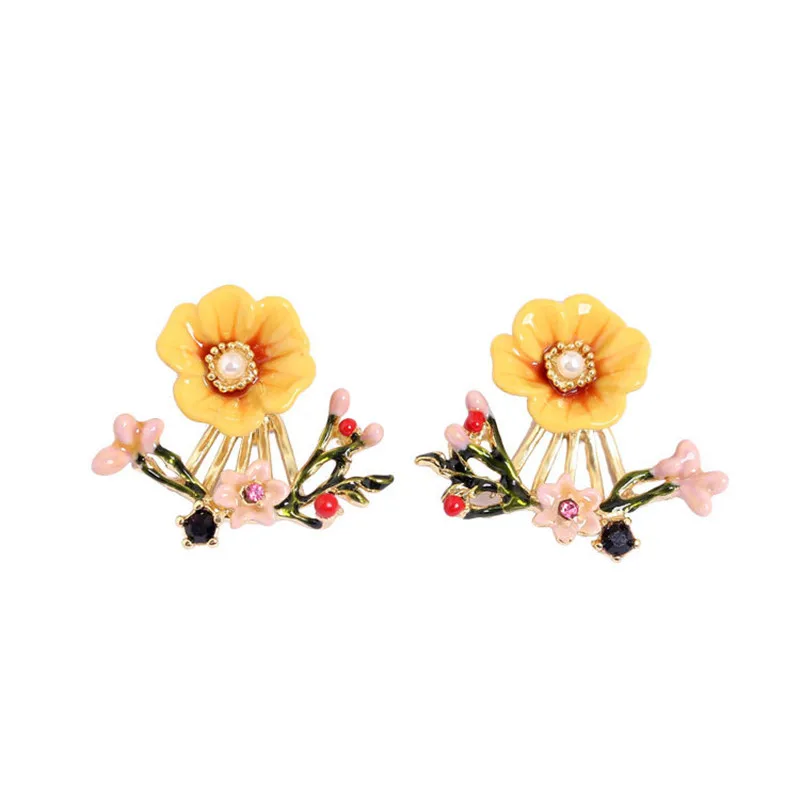Fashion Romantic Garden Series Yellow Pink Small Flower Flower Branch Earrings Can Be Rotated and Detached to Wear Stud Earrings
Fashion Romantic Garden Series Yellow Pink Small Flower Flower Branch Earrings Can Be Rotated and Detached to Wear Stud Earrings