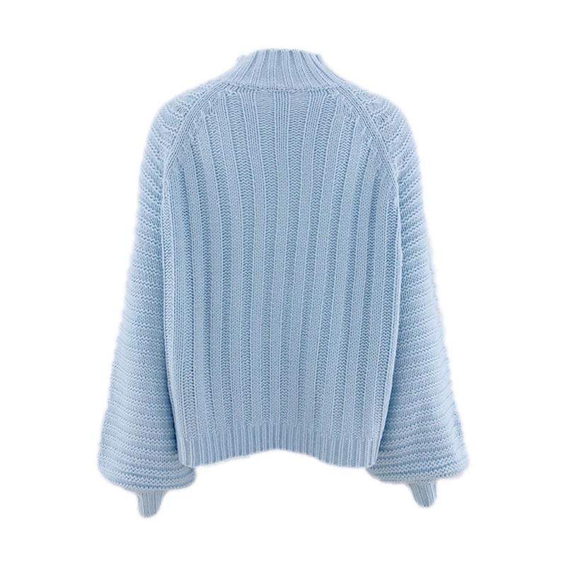 MIOFAR 2020 Autumn Winter O-neck Casual Lantern Sleeve Ladies Short Style Women Turtleneck Twist Sweater Knitted Jumper Tops 
MIOFAR 2020 Autumn Winter O-neck Casual Lantern Sleeve Ladies Short Style Women Turtleneck Twist Sweater Knitted Jumper Tops