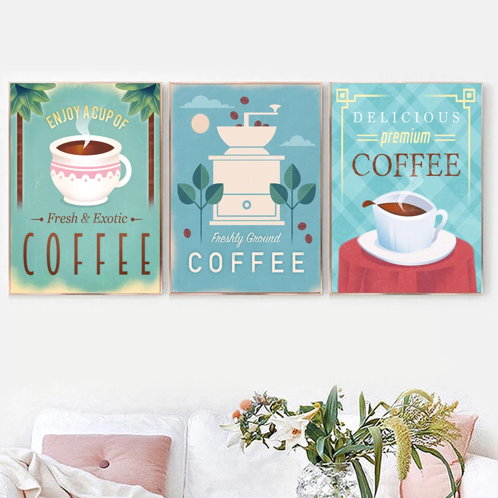 Coffee Vintage Canvas Poster and Print Wall Art Murals Hd Painting for Kitchen Restaurant Dining Room Decor Modular Wall Picture
Coffee Vintage Canvas Poster and Print Wall Art Murals Hd Painting for Kitchen Restaurant Dining Room Decor Modular Wall Picture