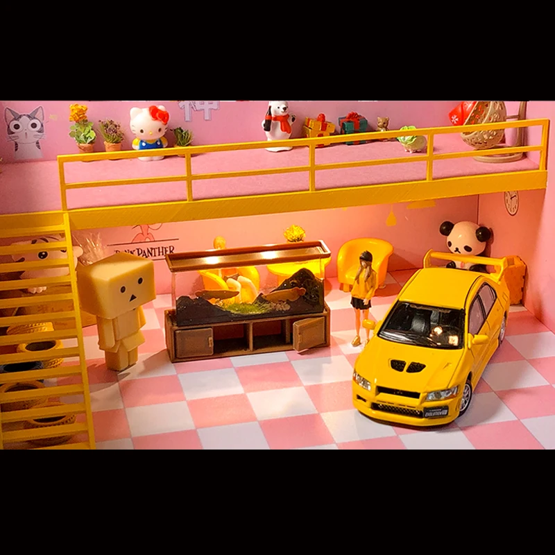 DIY 1:64 модель автомобиля, диорама, гаражный пейзаж, двойная колода, светильник вой дисплей, 1/64 диорама
DIY 1:64 модель автомобиля, диорама, гаражный пейзаж, двойная колода, светильник вой дисплей, 1/64 диорама
