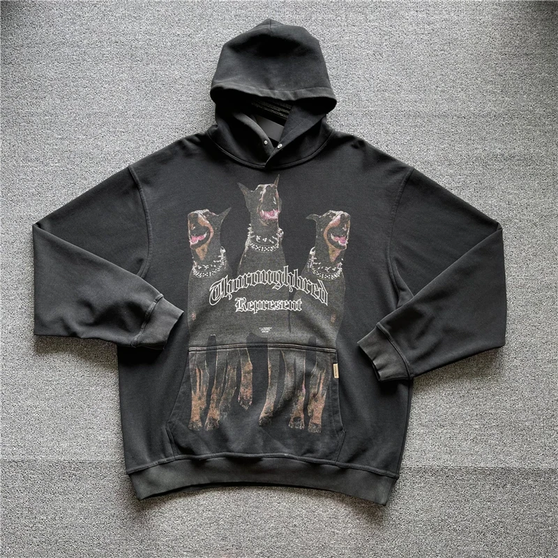 Wash Represent THOROUGHBRED Hoodie Men Women 1:1 High-Quality Hound Print Represent Hoodie Vintage Hooded Sweatshirts
Wash Represent THOROUGHBRED Hoodie Men Women 1:1 High-Quality Hound Print Represent Hoodie Vintage Hooded Sweatshirts