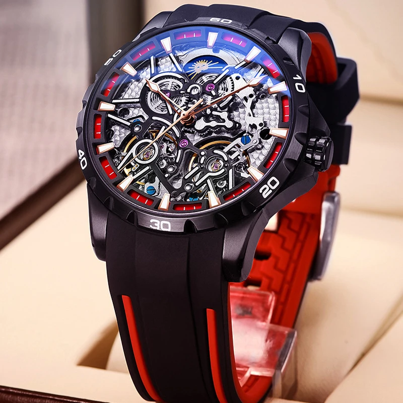 AILANG Top Brand Luxury Mens Mechanical Watch Fashion Hollow Silicone Strap Luminous Waterproof Steampunk Tourbillon Watches Men
AILANG Top Brand Luxury Mens Mechanical Watch Fashion Hollow Silicone Strap Luminous Waterproof Steampunk Tourbillon Watches Men