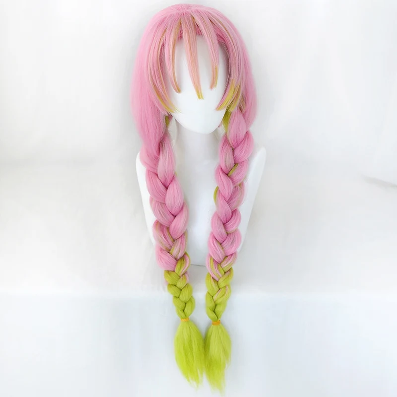 Blade of Demon Slayer Kanroji Mitsuri Cosplay Wig Kimetsu no Yaiba Long Ponytail Gradient Pink Green Three Braids Hair Halloween
Blade of Demon Slayer Kanroji Mitsuri Cosplay Wig Kimetsu no Yaiba Long Ponytail Gradient Pink Green Three Braids Hair Halloween