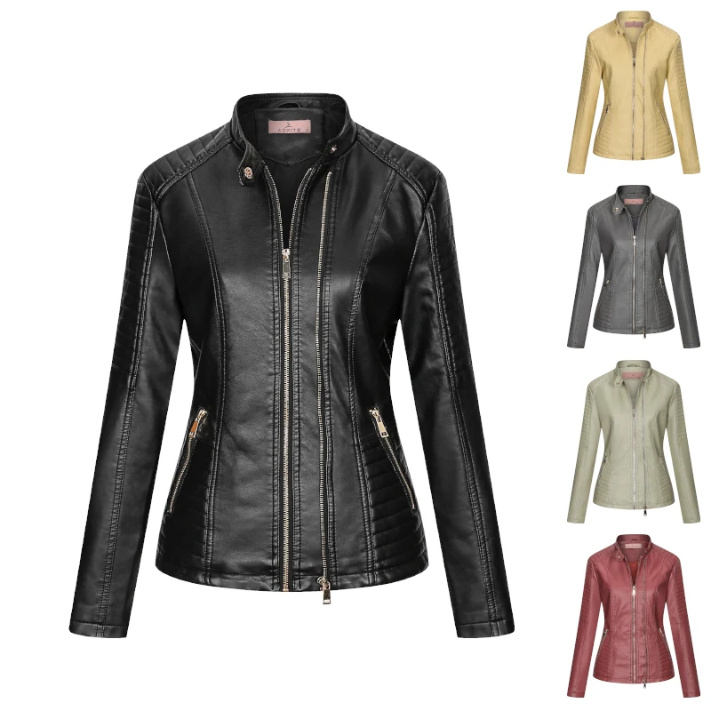 Black moto jacket women red faux leather jackets women coats biker j woman fall jacket for women jacket Autumn 2021
Black moto jacket women red faux leather jackets women coats biker j woman fall jacket for women jacket Autumn 2021