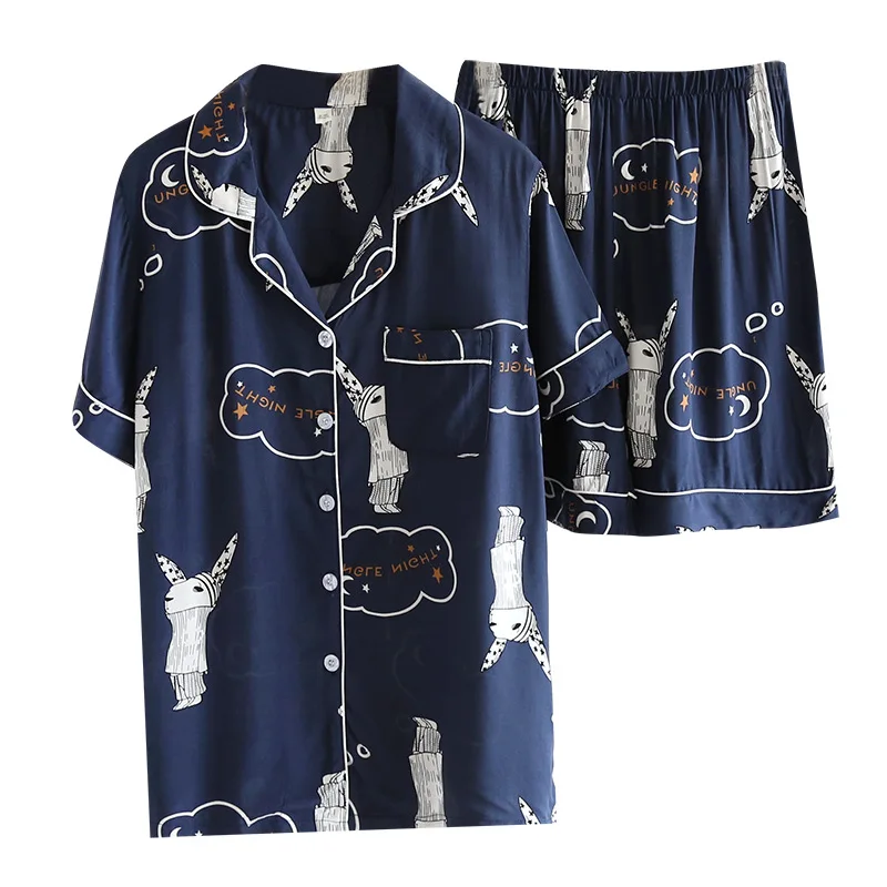 New summer cotton couple pajamas suit ladies cute soft comfortable short sleeve shorts thin men's two-piece large size pajamas
New summer cotton couple pajamas suit ladies cute soft comfortable short sleeve shorts thin men's two-piece large size pajamas