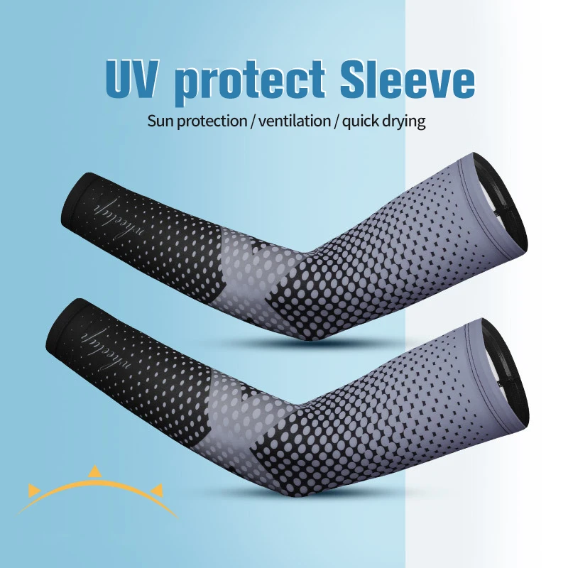 

Summer Bicycle Arm Sleeves Outdoor Running Sun UV Protection Arm Sleeve Breathable Elastic Manguito Ciclismo Arm Warmers XA193Q