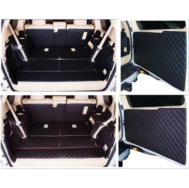 

Полный Комплект ковриков для багажника и ковриков для задней двери для Toyota Land Cruiser Prado 150, 7 мест 2018-2010, коврики для багажника
