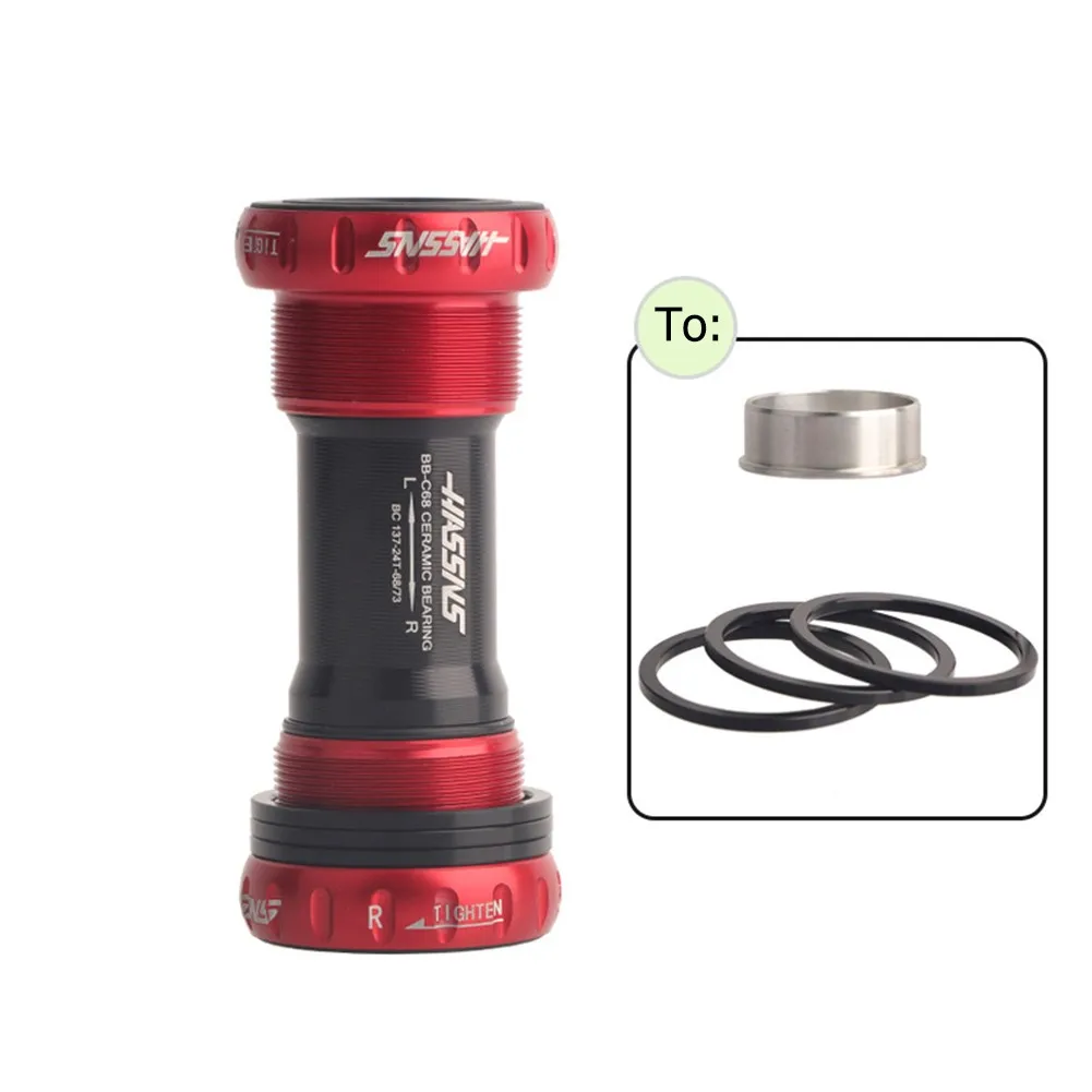 MTB Road Bicycle Bearing Adapter Sealing Ring Reducing Sleeve Set Mountain Bike Ceramic BB Thread Bottom Brackets For 68-73mm
MTB Road Bicycle Bearing Adapter Sealing Ring Reducing Sleeve Set Mountain Bike Ceramic BB Thread Bottom Brackets For 68-73mm