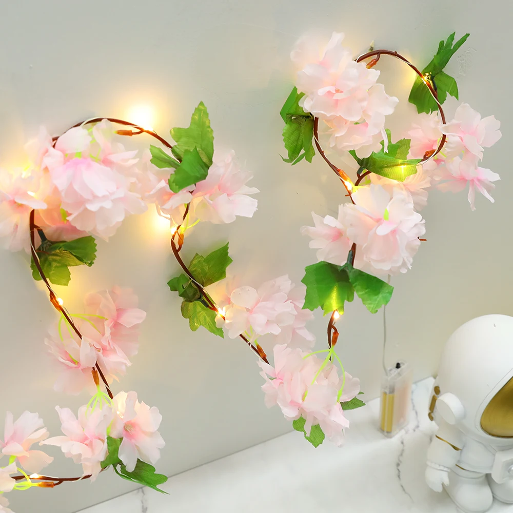 2M Pink Cherry Light String Blossom Flowers Wedding Garland Ivy Decoration Fake Silk Flowers Vine Party Arch Home Decor String
2M Pink Cherry Light String Blossom Flowers Wedding Garland Ivy Decoration Fake Silk Flowers Vine Party Arch Home Decor String