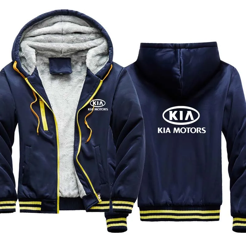2020 winter Men's hoodie KIA Car Logo printing Plus velvet thickening Hooded Mens zipper Jacket Male clothes
2020 winter Men's hoodie KIA Car Logo printing Plus velvet thickening Hooded Mens zipper Jacket Male clothes