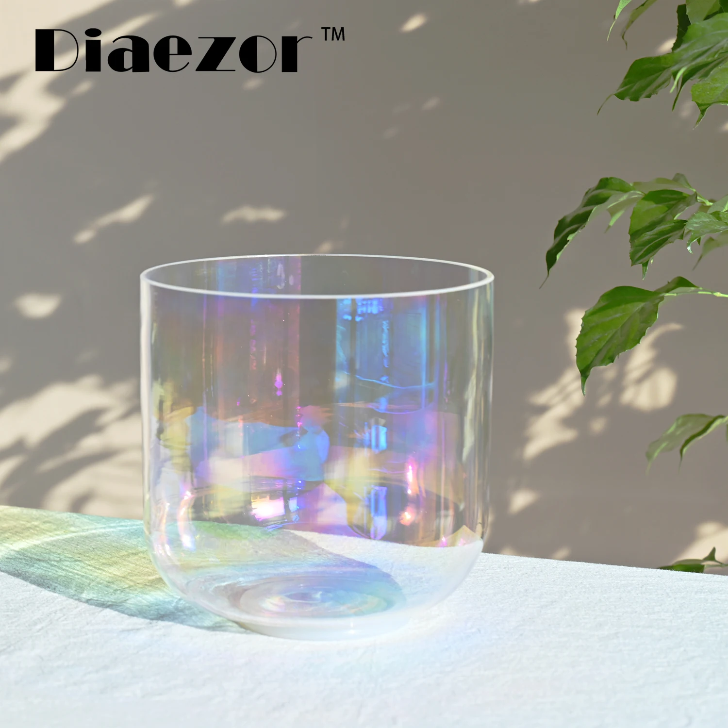 

Diaezor 6 Inch 440Hz or 432Hz Clear Chakra Alchemy magic Cosmic light Quartz Crystal Singing Bowl for Healing Sacred Meditation