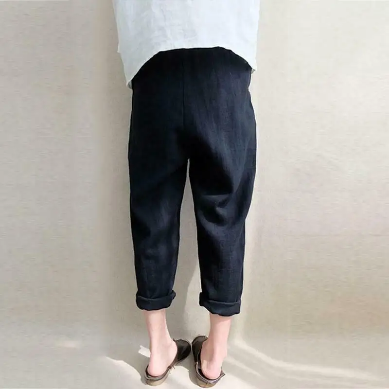 2019 Newest Hot Women Ladies Summer Casual Loose High Waist 2 Pockets Long Pants Solid Linen Cotton Elastic Trousers
2019 Newest Hot Women Ladies Summer Casual Loose High Waist 2 Pockets Long Pants Solid Linen Cotton Elastic Trousers
