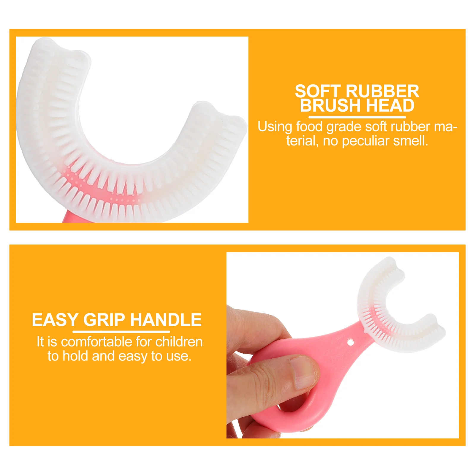 4Pcs Creative U-Shape Toothbrushes Kids Oral Cleaning Brushes (Assorted Color) 
4Pcs Creative U-Shape Toothbrushes Kids Oral Cleaning Brushes (Assorted Color)