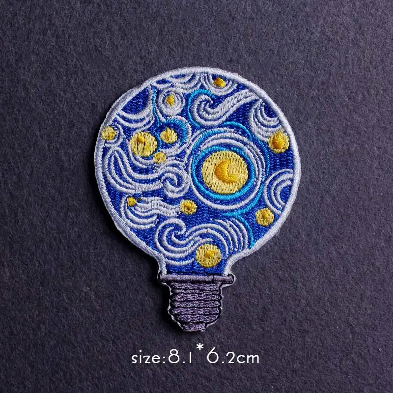 Kawaii Cartoon/Cat Patch Van Gogh Embroidered Patches For Clothing Spirited Away Moon Sticker Iron On Patches For Clothes Custom
Kawaii Cartoon/Cat Patch Van Gogh Embroidered Patches For Clothing Spirited Away Moon Sticker Iron On Patches For Clothes Custom