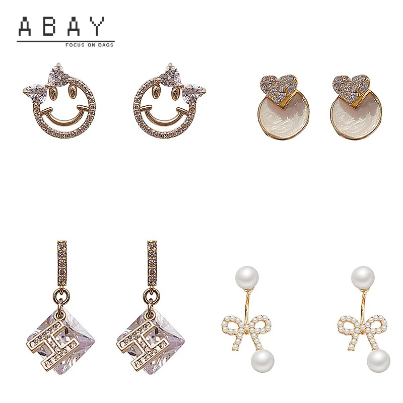 S925 Silver Needle Pearl Bow Earring New Simple Geometry Crystal Full Rhinestone Smile Face Zircon Temperament Earrings Fashion
S925 Silver Needle Pearl Bow Earring New Simple Geometry Crystal Full Rhinestone Smile Face Zircon Temperament Earrings Fashion