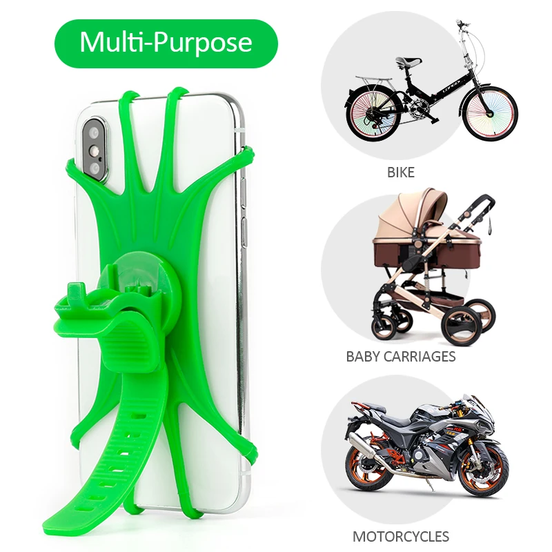 360 Degrees Rotation Universal Bicycle Mobile Phone Holder Silicone Motorcycle Bike Handlebar Stand Mount Bracket Phone Rack
360 Degrees Rotation Universal Bicycle Mobile Phone Holder Silicone Motorcycle Bike Handlebar Stand Mount Bracket Phone Rack