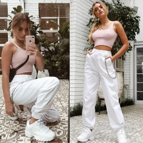 New Trendy Women Casual Autumn Harem Cargo High Waist Trousers Ladies Cotton Solid Punk Loose Long Pants one piece
New Trendy Women Casual Autumn Harem Cargo High Waist Trousers Ladies Cotton Solid Punk Loose Long Pants one piece