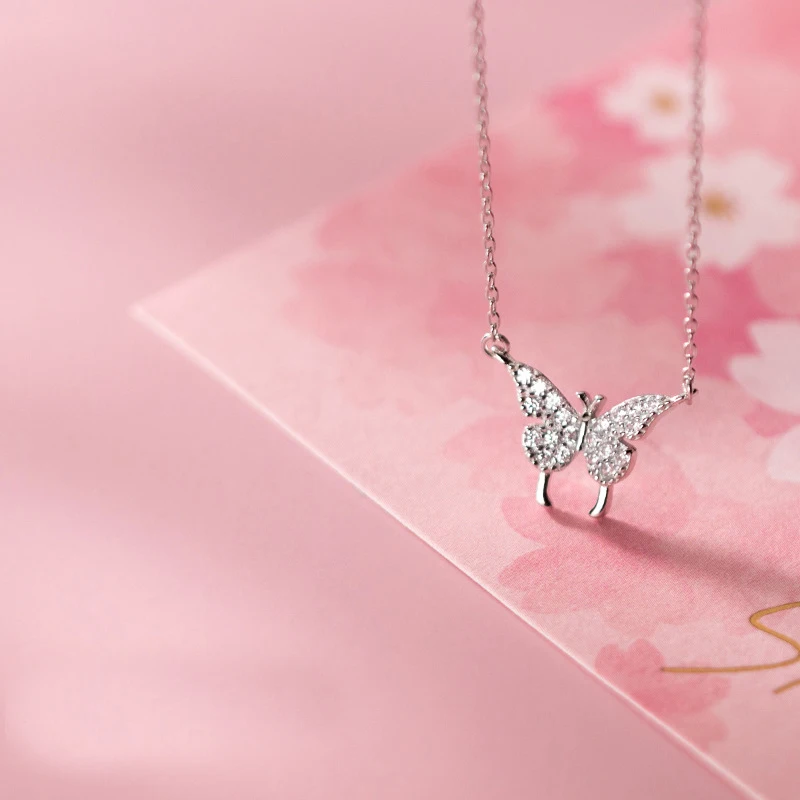 Ginin 925 Sterling Silver Necklace Women's Korean Fashion Sweet Elegance Zircon Butterfly-Shaped Choker Jewelry Free Shipping
Ginin 925 Sterling Silver Necklace Women's Korean Fashion Sweet Elegance Zircon Butterfly-Shaped Choker Jewelry Free Shipping