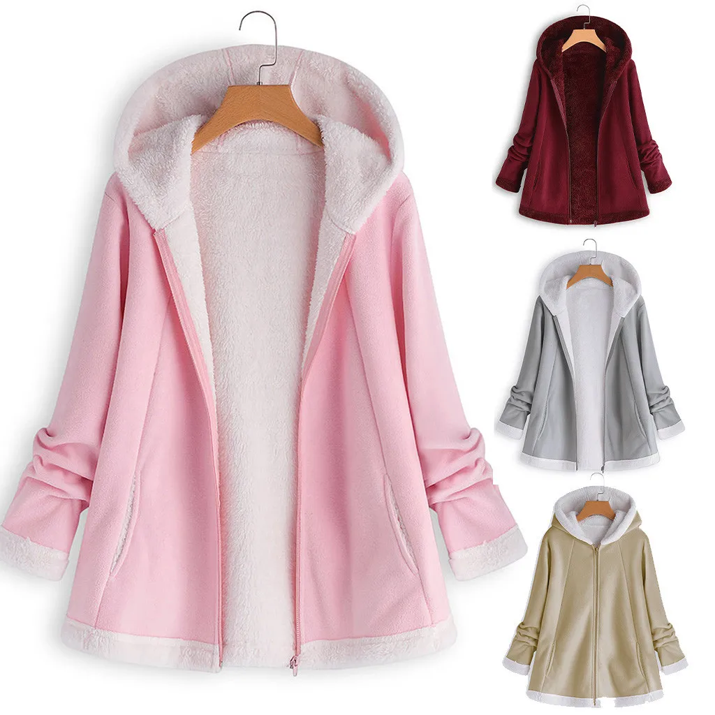 Women's Hoodie Coat Fashion Solid Pocket Zipper Long Sleeve Loose Autumn Winter Casual Plush Jumper Hoodies Jackets Female 40
Women's Hoodie Coat Fashion Solid Pocket Zipper Long Sleeve Loose Autumn Winter Casual Plush Jumper Hoodies Jackets Female 40