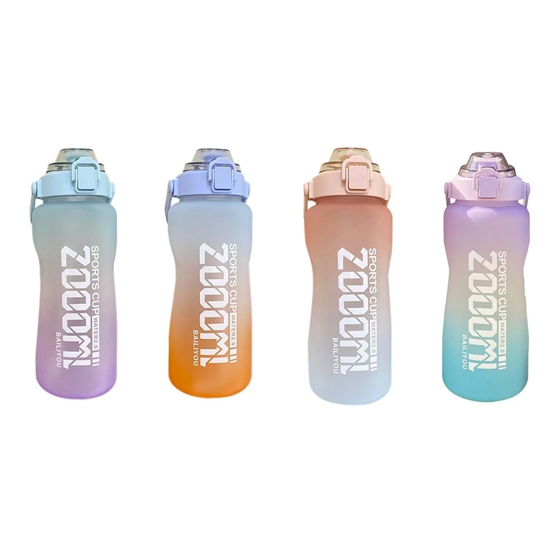 2000Ml Large Water Bottle With Time Marker Portable Leakproof Free Non-Toxic Sports Drinking Bottle With Straw
2000Ml Large Water Bottle With Time Marker Portable Leakproof Free Non-Toxic Sports Drinking Bottle With Straw