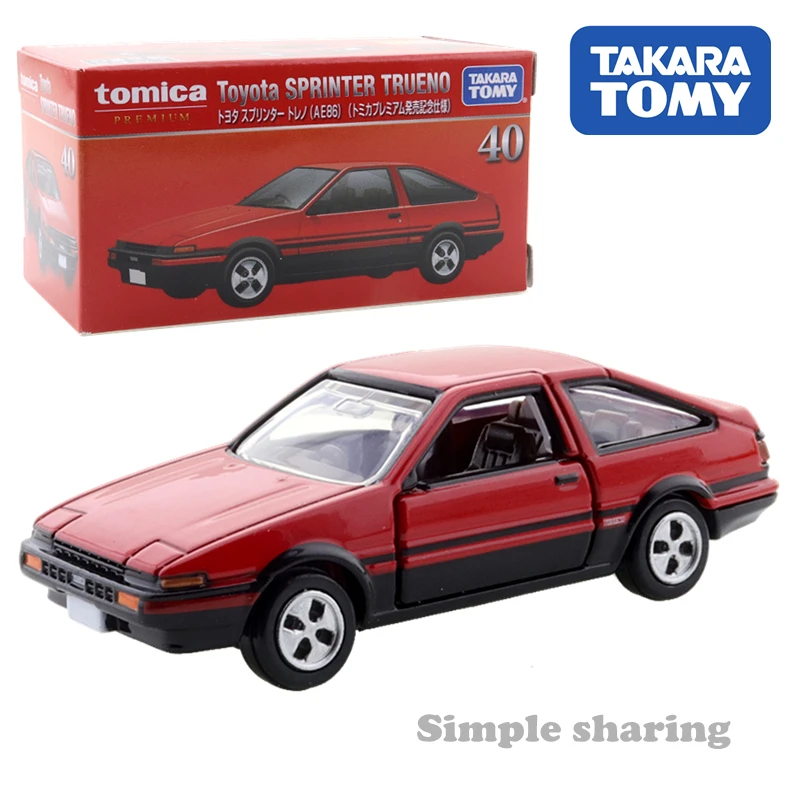 Takara Tomy Tomica Premium 40 Toyota Sprinter Treno AE86 красный 1/60 автомобиль горячие популярные детские
