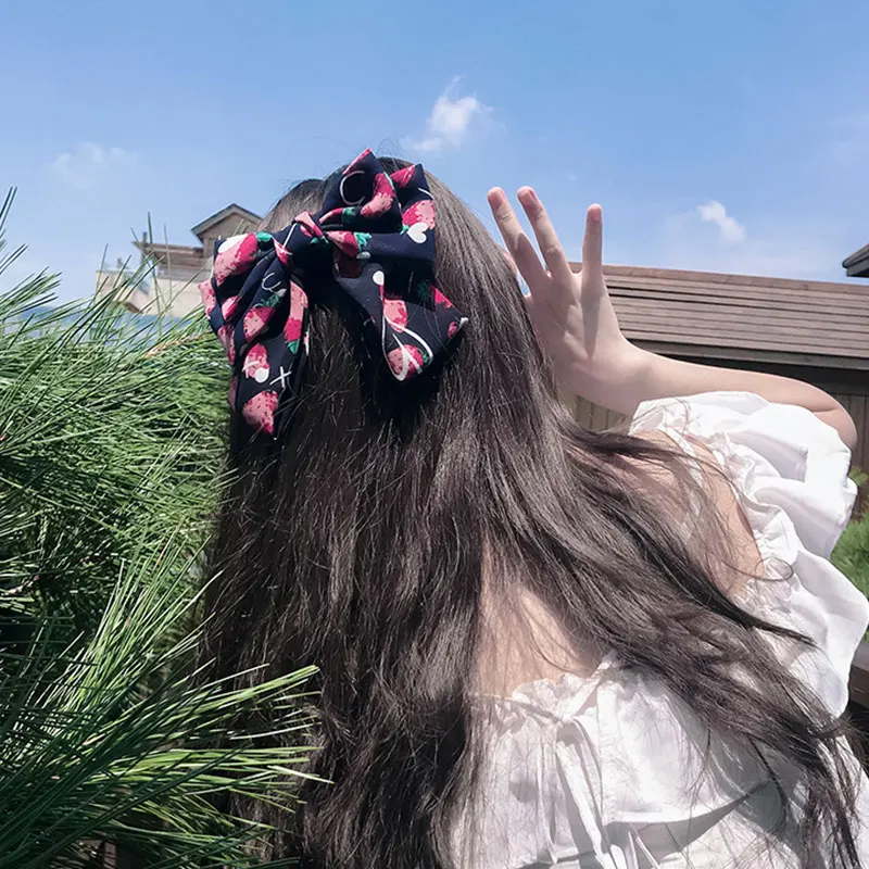 Chiffon Floral Printed Barrettes Oversized Bow Hair Clips Fruit Hairgrips Spring Clip Strawberry Print Hairpins Hair Accessories
Chiffon Floral Printed Barrettes Oversized Bow Hair Clips Fruit Hairgrips Spring Clip Strawberry Print Hairpins Hair Accessories